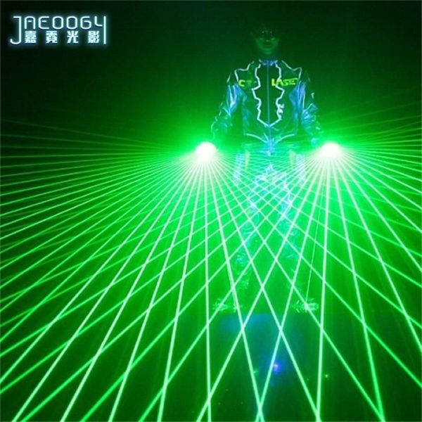 Decorazione del partito 2021 Guanti laser verdi di alta qualità Concert Bar Show Costumi luminosi Prop DJ Cantante Danza Illuminato2157