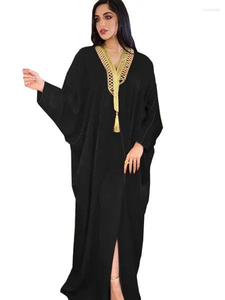 Etnik Giyim Eid Ramazan Müslüman Abaya Elbise Türkiye Kadınlar Afrikalı Maxi Abayas Vestidos İslami Kaftan Çöp Femme Longue Musulman Modu 2024