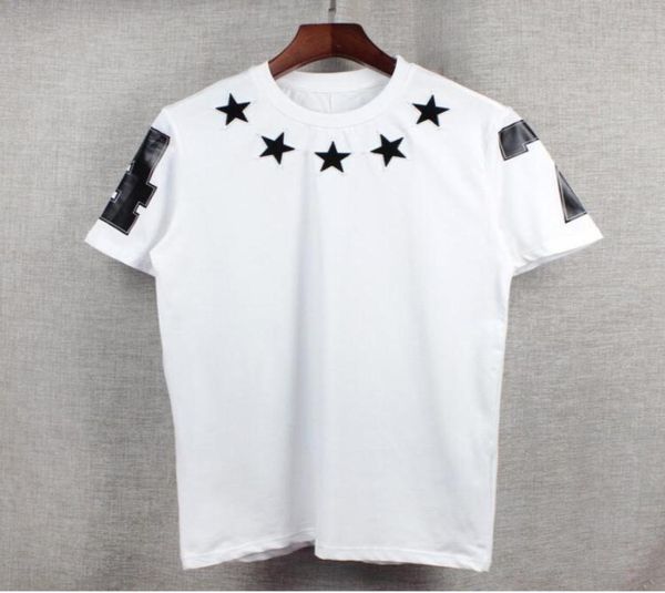 Hohe Neuheit 19ss Männer 4 7 Beflockung Sterne T Shirts TShirt Hip Hop Skateboard Straße Baumwolle T-Shirts T-shirt Top 33 Men039s5664384