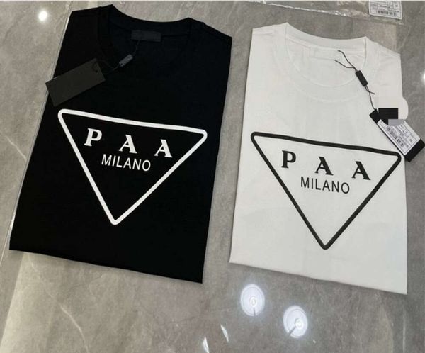 2024 İtalya Yaz Erkek Tasarımcı T Shirt Sıradan Milan Adam Kadın Tees Mektupları ile Kısa Kollu Baskı Kısa Kollar