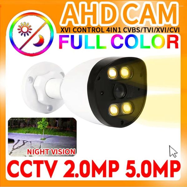 Volle Farbe Nachtsicht CCTV AHD Kamera 5,0 MP 4MP 1080P Array Leuchtende Led HD Digital Für Outdoor Straße beleuchtung Wasserdicht