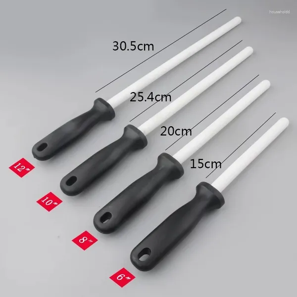 Outros acessórios de faca 6 8 10 12 vara de afiador de cerâmica com cabo ABS adequado para facas de chef lâmina de cozinha afiando