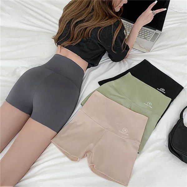 Kadınlar Külot Yaz Yüksek Bel Kesintisiz Koruyucu Şort Kadın Buz İpek Güvenliği Etek Taytlar Boyshorts İç Çamaşırı