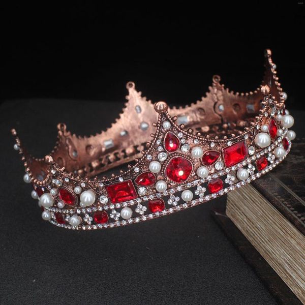 Haarspangen für Damen, Barock, große Kristall-Blumenkrone für Könige, Königinnen, Tiaras, Schönheitswettbewerb, Braut, Hochzeit, Schmuckzubehör