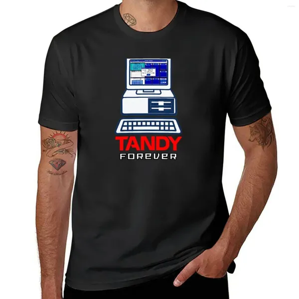 Regatas masculinas Tandy Forever Vintage Computer T-Shirt de secagem rápida Camiseta Homem para um menino Camisas pesadas Homens