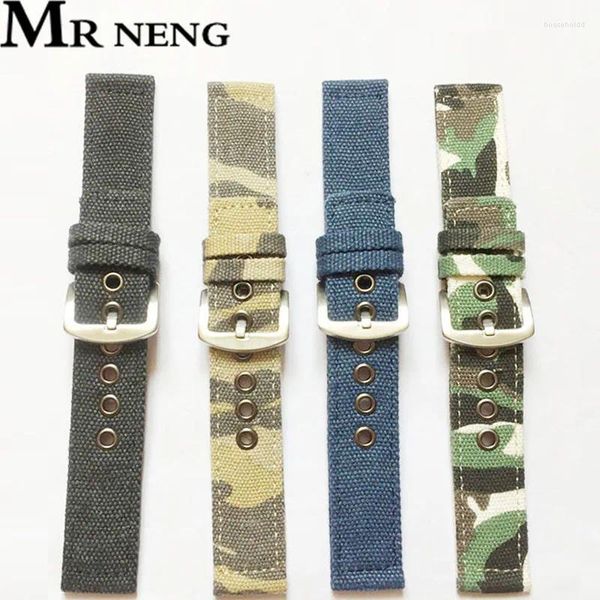 Uhrenarmbänder Armband 18 20mm 22mm 24mm Canvas Camouflage Band Strap für Männer Frauen Uhren Armband Zubehör Handgelenk Gürtel