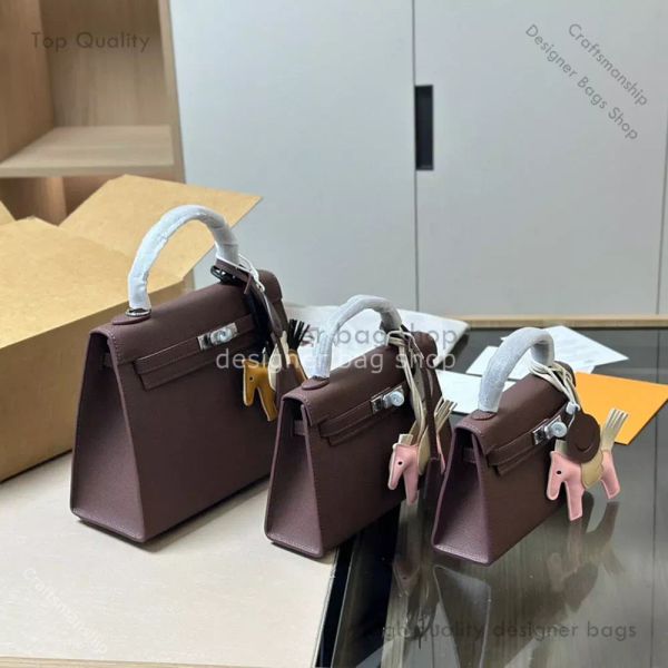 Designer Bag Tote Bag Bolsas De Couro Genuíno Totes Mini Messenger Bag Prata Gold Hardware Flat Handle Hardware Luxury Tote 25cm 22cm 19cm Sacos de Alta Qualidade