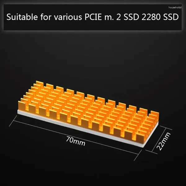 Computerkühlungen 0,24-Zoll-M.2-Kühlkörper zur Kühlung von NVME 2280 SSD-Kühlern für Server der Enterprise-Klasse oder PC-Solid-State-Festplatte aus Aluminium 63HD