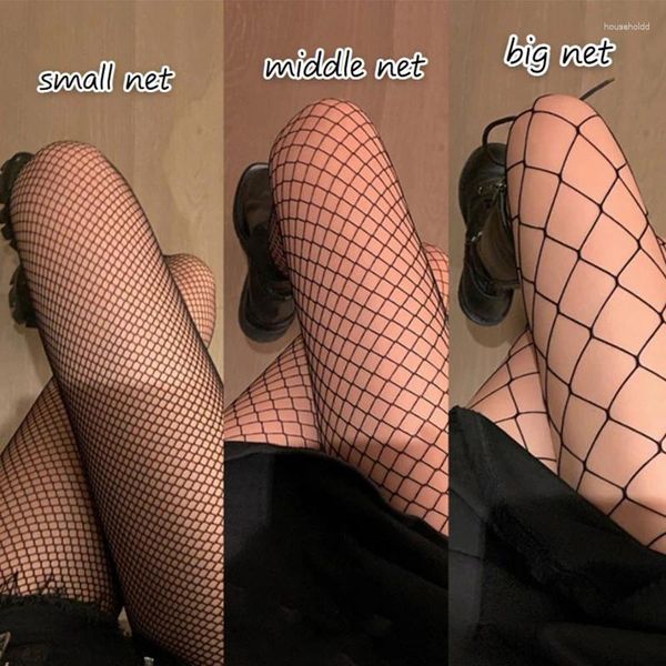 Mulheres meias sexy fishnet meia peixe net meia-calça leggings malha oca collants gyaru pele coxa alta inverno quente meias