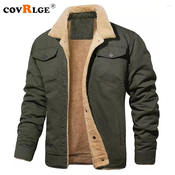 Giubbotti da uomo Covrlge Inverno Stile Inglese Giacca Da Uomo 2024 Collare Caldo Ourdoor Cappotto Maschile Casual Cappotti di Moda MWJ344