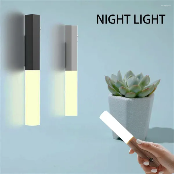 Ночные огни светодиодные беспроводные USB магнитные умные светильники с датчиком человеческого тела кабинетная лампа для домашнего коридора лестничного освещения
