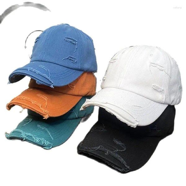 Ball Caps Distressed Hut Für Frauen Im Freien Männer Damen Casual Ripped Sport Hip Hop Hüte Atmungsaktive Baumwolle Baseball Cap