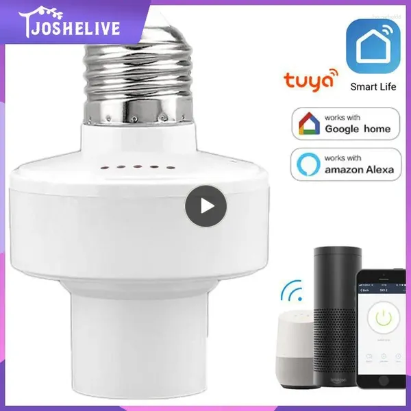 Lampenfassungen WiFi Tuya Intelligente Konvertierungskappe Drahtlose Sprachsteuerung Timeable Smart Bulb Adapter Home Lighting Zubehör