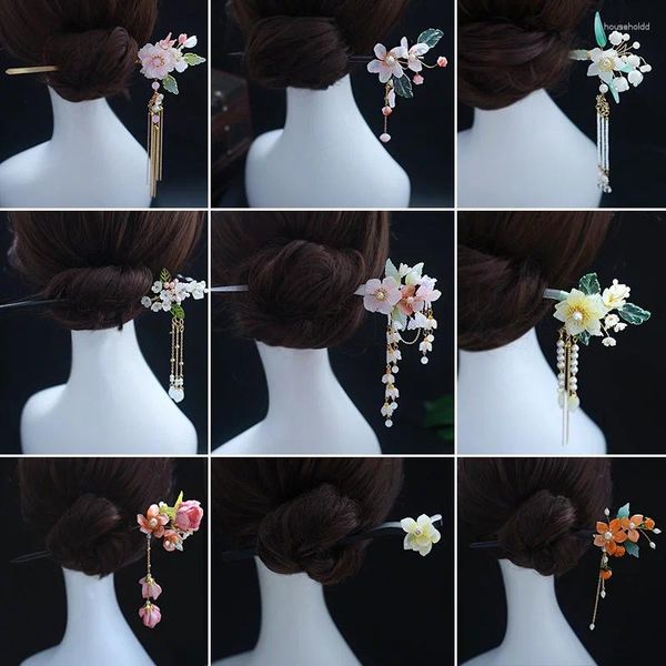 Haarspangen 2024 Cheongsam Fortgeschrittene Haarnadel Antiker Stil Einfach Modern Täglich Walk Pan Kopfbedeckung Ebenholz