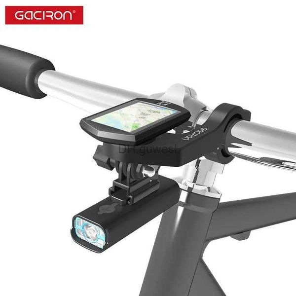 Diğer Aydınlatma Aksesuarları Gaciron Çok Fonksiyonlu Bisiklet Bilgisayar Montajı GoPro Kamera Gacirine Uygun Işık Ayarlanabilir Far Tutucu Bike YQ240205