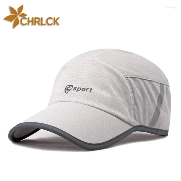 Bola Caps Chrlck Homens Mulheres Malha Umidade-Waging Quick Seco Boné de Beisebol Verão Masculino Originalidade Ajustável Respirável Sun Visor Chapéu de Pesca