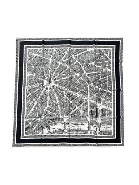 Sciarpa di seta a testa 90 scialli arrotolati a mano Banda banda bandanas foulard raso fascia per la testa 90 cm di San Valentino Regali versatili Regalo Paris Street