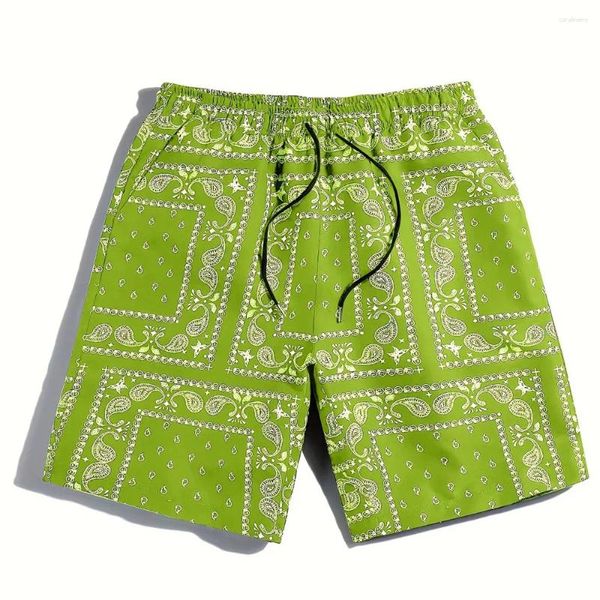 Pantaloncini da uomo Pantaloni da spiaggia hawaiani di alta qualità Stampa floreale Traspiranti Ad asciugatura rapida Vacanza Casual Sciolti e confortevoli