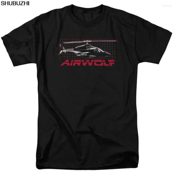 Herren T-Shirts Airwolf TV-Serie Air Wolf Helicopter On Grid Lizenziertes T-Shirt Erwachsene Cool Casual Pride Männer Unisex Mode Sbz1121