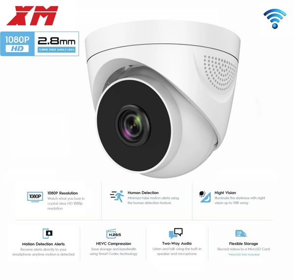 Telecamera di sicurezza WiFi 1080P Telecamera IP wireless interna dome da 2 MP Supporta il sistema di videosorveglianza domestica bidirezionale 240126