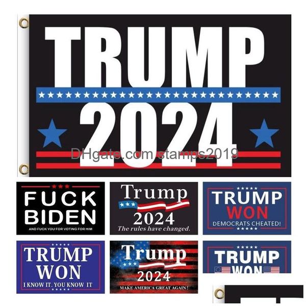 Banner Flags 3X5 Ft Make America Again Trump Flag 2024 Elezioni del presidente americano Donald Usa Ensign Presidents Bh7095 Tqq Drop Deli Dhvib