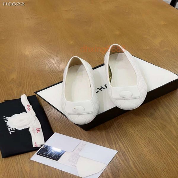 sandalo firmato chaneles mocassino scarpe singole per donna borsa da scuola a testa tonda fibbia scarpe da balletto con bocca superficiale Mary Jane scarpe singole O3LN