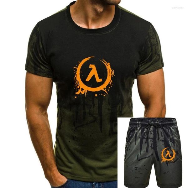 Tute da uomo Ultima moda Splash Ink Design Half Life Logo T-shirt T-shirt da uomo Stampa grafica 2 3 Tshirt