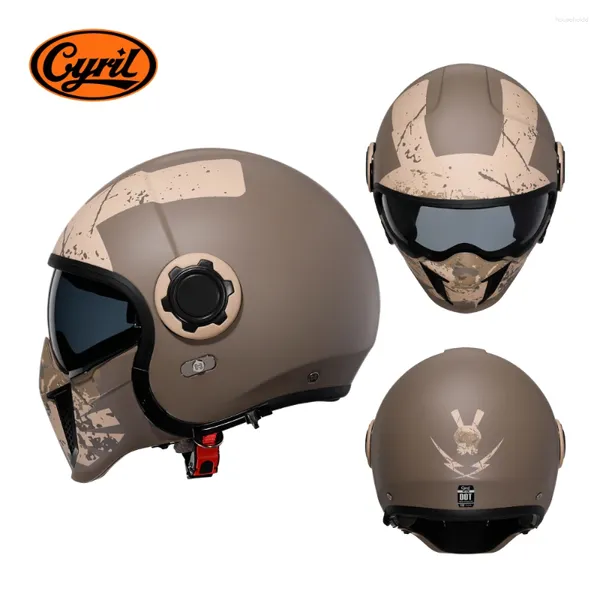 Motosiklet Kaskları Modüler Kask Tam Yüz Açık Erkekler Dot ECE Onaylı Cyril Op12a Capacete de Moto Maskulino