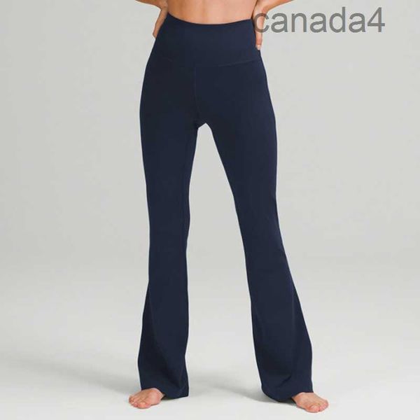 Lu-088 Groove Fitness Spor Salonu Kadın Yoga Pantolon Elastik Geniş Bacak Parlama Taytlar Yüksek Bel İnce Yaz Pantolon Jing Jing Jing