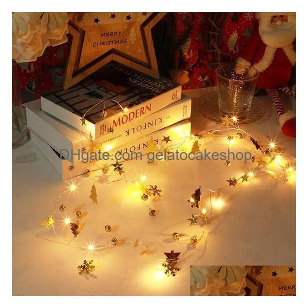 Weihnachtsdekorationen für Zuhause 2M 20 LED Kupferdraht Tannenzapfen Lichtbaum Kerst Natal Jahr 211025 Drop Lieferung Garten Festliche Party Dhlyz