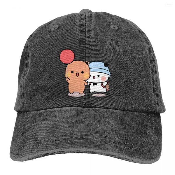 Cappellini da baseball Cappelli da papà in puro colore Orso e panda Palloncino Cappello da donna Visiera parasole Baseball Milk Moka Bubu Dudu Berretto con visiera