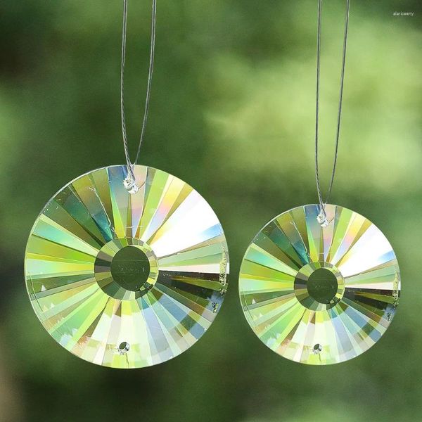 Lampadario di cristallo 30/40mm Prismi sospesi Suncatcher Lampada a sospensione Parti di ricambio Arcobaleno Maker Vetro sfaccettato 2 fori