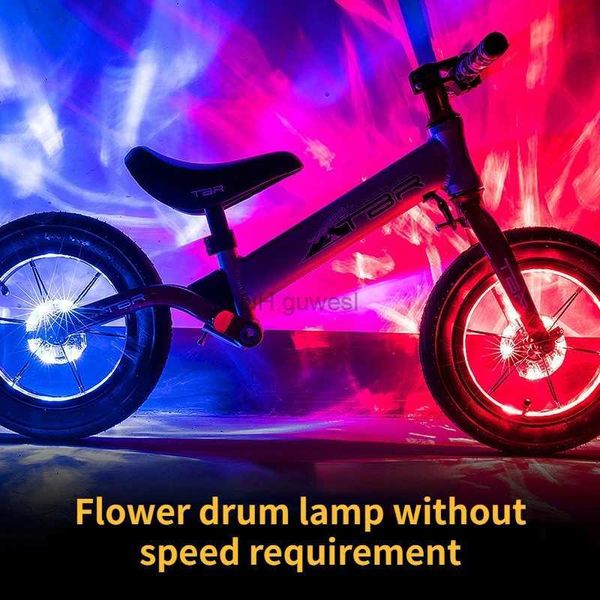 Outros acessórios de iluminação Nova criança e adulto recarregável LED bicicleta roda luz de bicicleta única roda raio luz decorativa luz luzes de bicicleta YQ240205