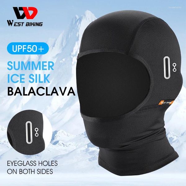 Cappellini da ciclismo Maschera estiva fresca Passamontagna Bici Moto Sciarpa da escursionismo Pesca Sport all'aria aperta Protezione solare Cappello in seta ghiacciata Copertura per il viso