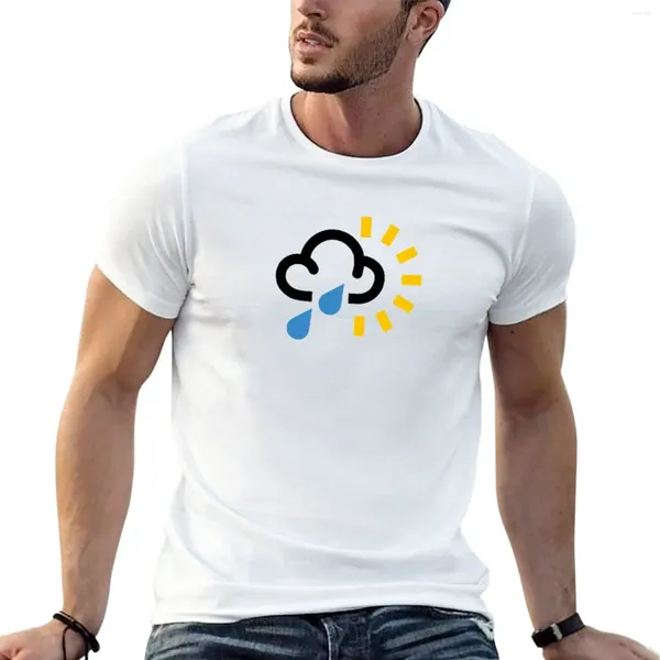 Herren-Tanktops Regen und Sonne !?Wettervorhersage-Symbol – Forecaster TV S-Schilder, ungewöhnliches Retro-T-Shirt mit lustigem, unterschiedlichem Design