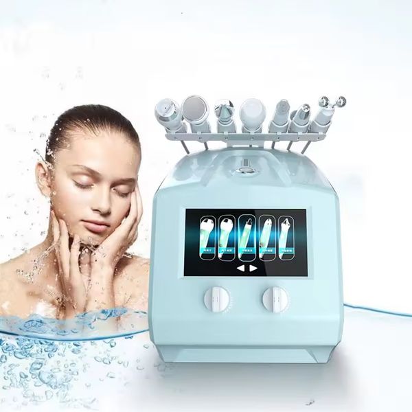 8 in I Gesichtsschönheits-Mikrodermabrasionsmaschine, Sauerstoffstrahl-Peeling, Tiefenreinigung, Mitesser-Entferner, Hautwäscher