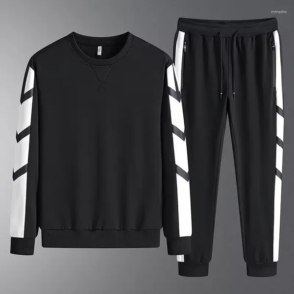 Tute da uomo Casual 2 pezzi Set Y2k Abbigliamento streetwear Felpe Natura Pantaloni Abito invernale Tuta Felpa Harajuku sociale