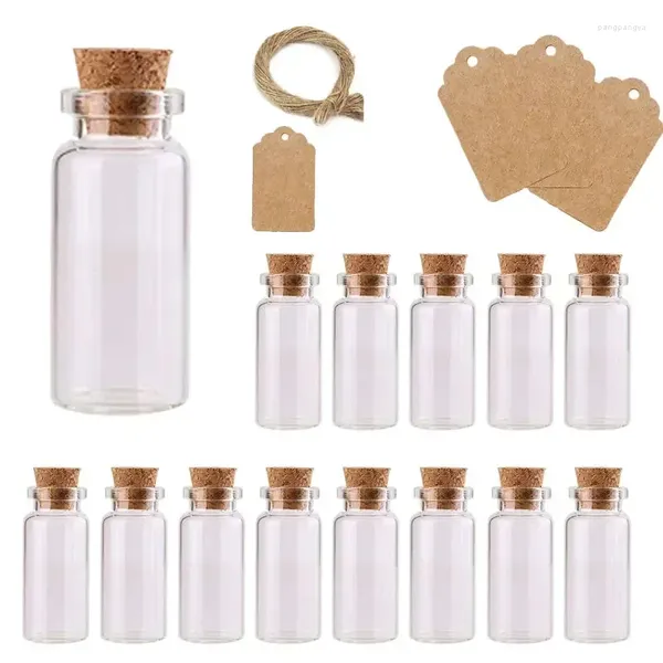 Bottiglie di stoccaggio Bottiglie di sughero Mini Ghiaia Bomboniere Decorazioni in vetro Messaggio Set di nozze con fiale Gadget Pozione per