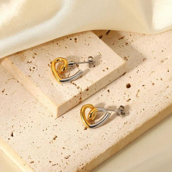 Brincos de garanhão coração aço inoxidável garra brinco feminino piercing arma tragus pequenas jóias pendientes moda coreana oorbellen