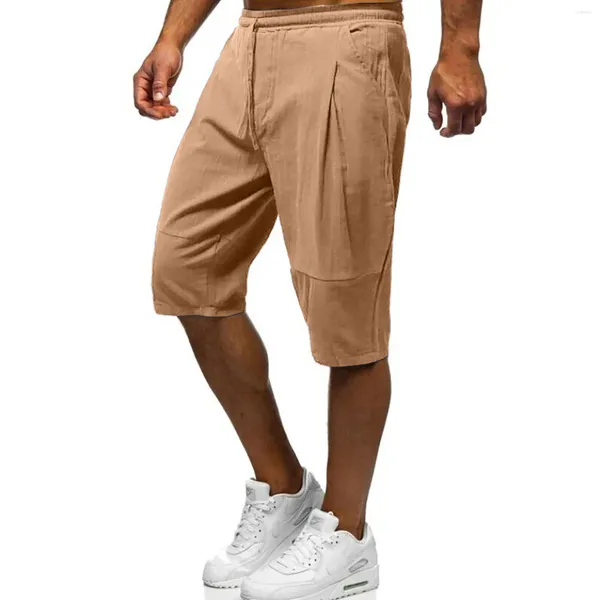 Pantaloncini da uomo Pantaloni sportivi da uomo L Pantofola da ragazza per piedi Estate Casual e alla moda Solido patchwork in cotone e lino Articolo