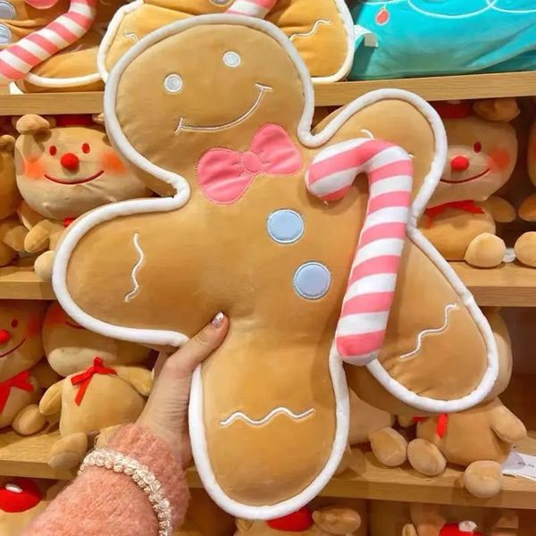 Natale Gingerbread Man Peluche Bambola Natale Non originale Cuscino Decorazioni per la casa Giocattolo per bambini Regalo di Natale di alta qualità 240202