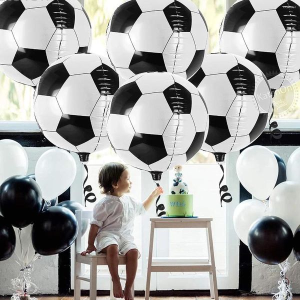 Украшение для вечеринки, 22 дюйма, 4D футбольный мяч, воздушные шары, украшения для больших спортивных тематических товаров на день рождения, детский душ для мальчиков