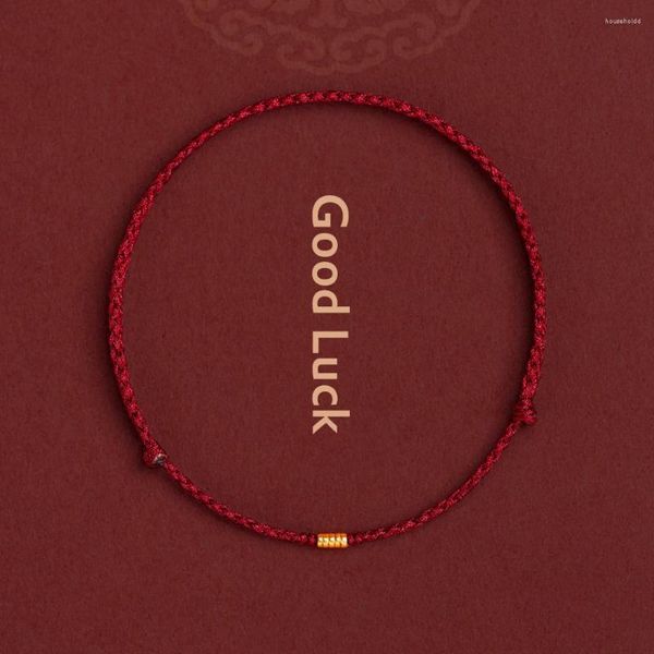 Charm-Armbänder, rotes Schnur-Armband mit Perlen, Kabbalah-Schutzfaden, handgefertigtes Glücksgeschenk für Frauen, Männer, Mädchen, Jungen