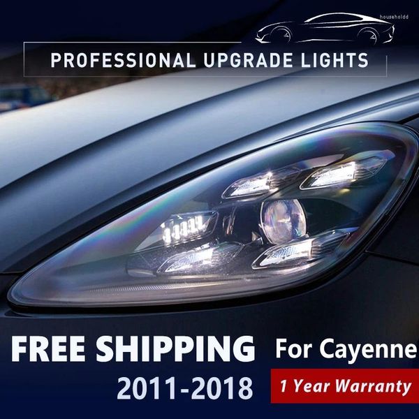 Beleuchtungssystem LED-Leuchten für Porsche Cayenne-Scheinwerfer 2011–2024 958,1 958,2 Vollscheinwerfer DRL Autozubehör Upgrade-Scheinwerfer-Styling