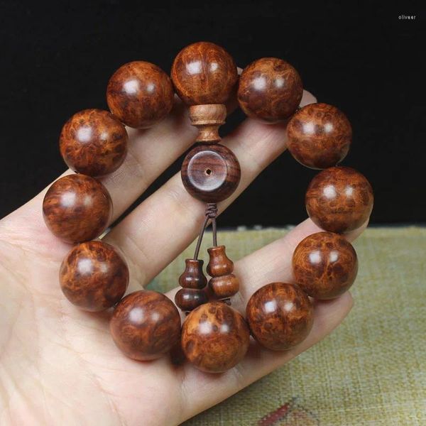 Strand Myanmar Mais do que Rosewood Burl 20mm Beads Pulseira Atacado