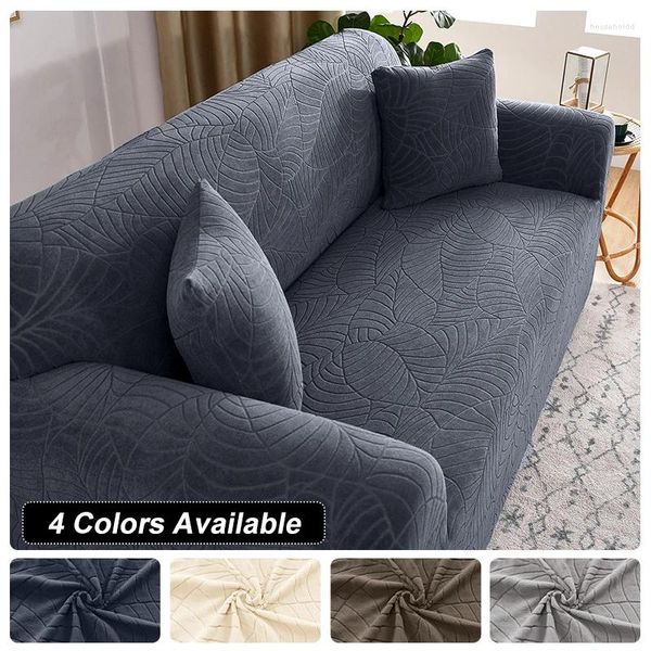 Stuhlhussen Polar Fleece Elastic Jacquard Sofa Stretch Couch Chiar Cover L-Form Schonbezug Ecke für Wohnzimmer 1/2/3/4 Sitzer