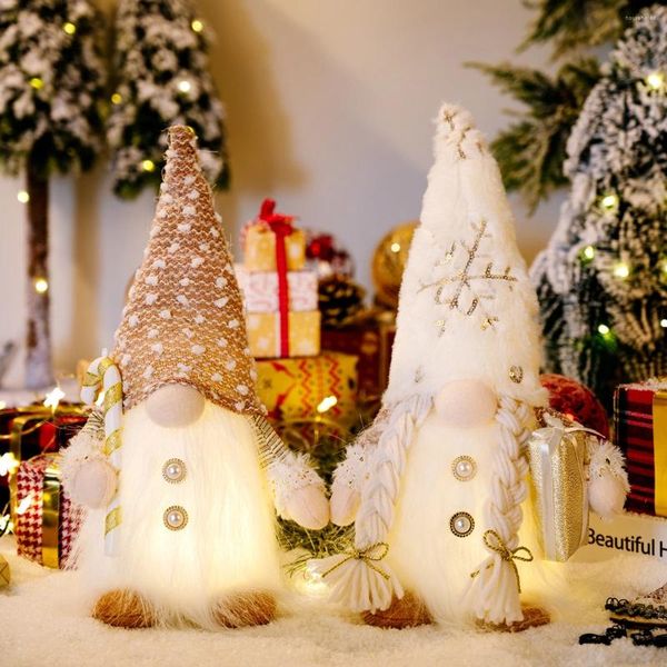 Decorazioni natalizie Gnomo bambola senza volto Merry For Home 2024 Ornamento Natale Navidad Noel Regali Anno