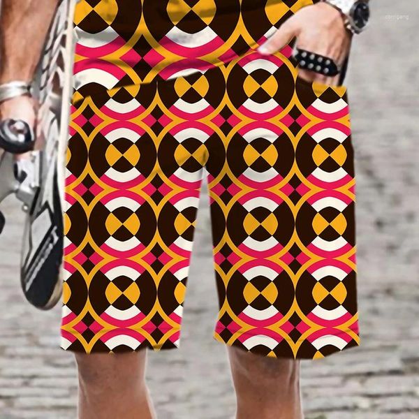 Pantaloncini da uomo Costume da bagno Retro Modello reticolare Abbigliamento uomo Comodo Streetwear Divertente Nuoto Uomo Harajuku Uomini/Donne Cool 2024