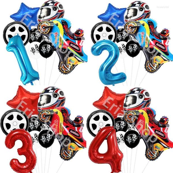 Decoração de festa grande motocicleta folha capacete balão motocross carro crianças presentes meninos chá de bebê decorações de aniversário crianças brinquedos