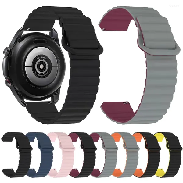 Cinturini per orologi Fascia magnetica 20/22mm per Samsung Galaxy 4 3 41/45mm Cinturino da polso in silicone morbido 42/46mm Bracciale attivo 2
